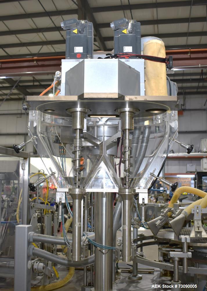 Used SN Machinery (Laudenberg) Model FBM22 Duplex Horizontal Form, Fill and Seal Pouch Machine with Zipper Attachment. Pouching Machine, capable of making stand-up pouches at speeds up to 200 pouches...