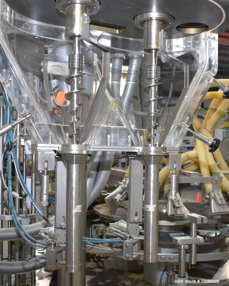 Used SN Machinery (Laudenberg) Model FBM22 Duplex Horizontal Form, Fill and Seal Pouch Machine with Zipper Attachment. Pouching Machine, capable of making stand-up pouches at speeds up to 200 pouches...