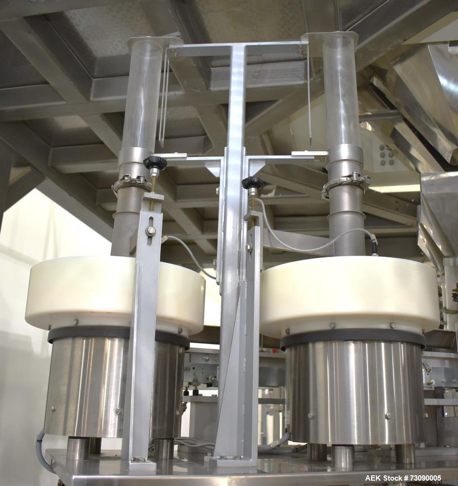 Used SN Machinery (Laudenberg) Model FBM22 Duplex Horizontal Form, Fill and Seal Pouch Machine with Zipper Attachment. Pouching Machine, capable of making stand-up pouches at speeds up to 200 pouches...