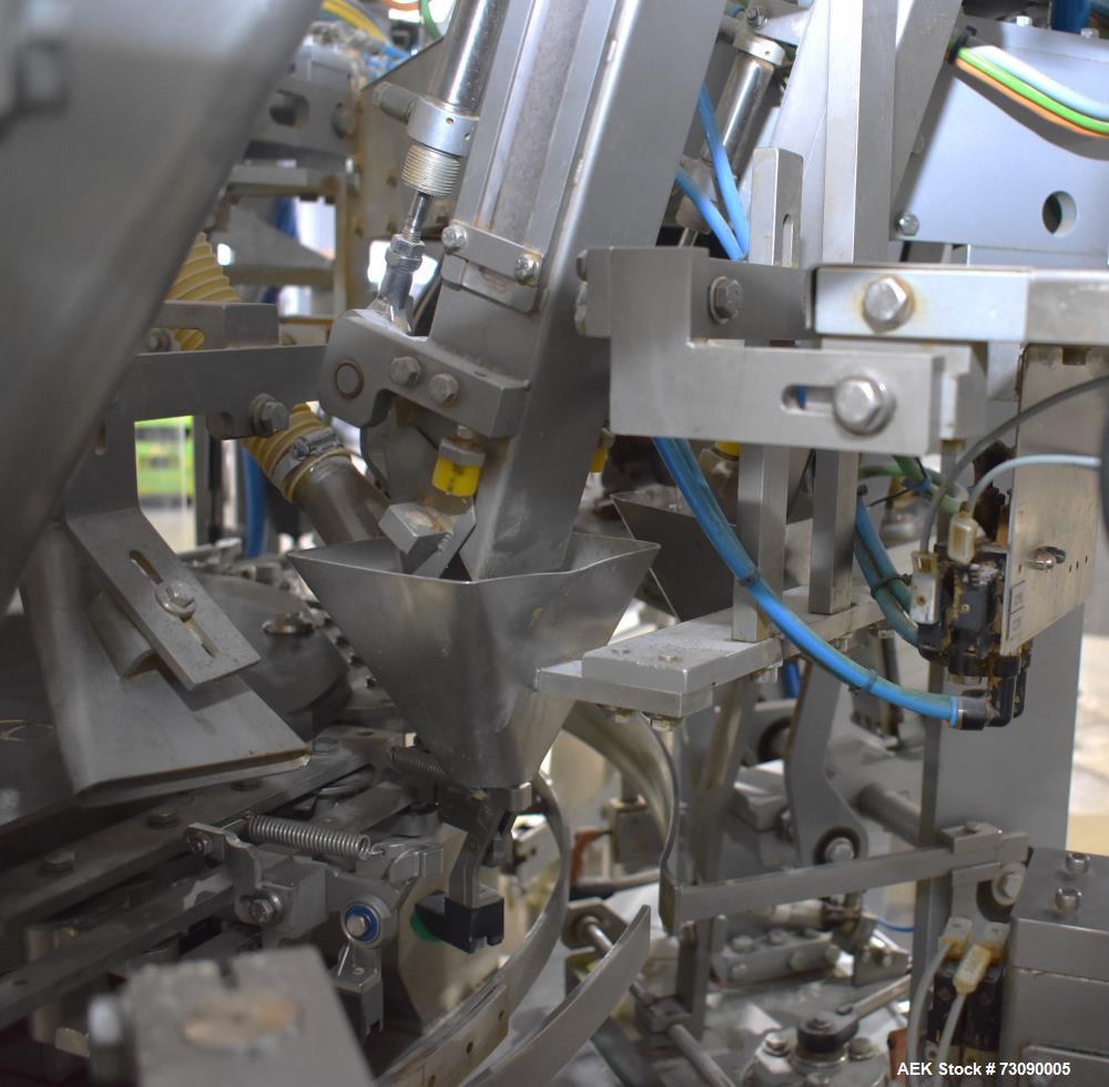 Used SN Machinery (Laudenberg) Model FBM22 Duplex Horizontal Form, Fill and Seal Pouch Machine with Zipper Attachment. Pouching Machine, capable of making stand-up pouches at speeds up to 200 pouches...