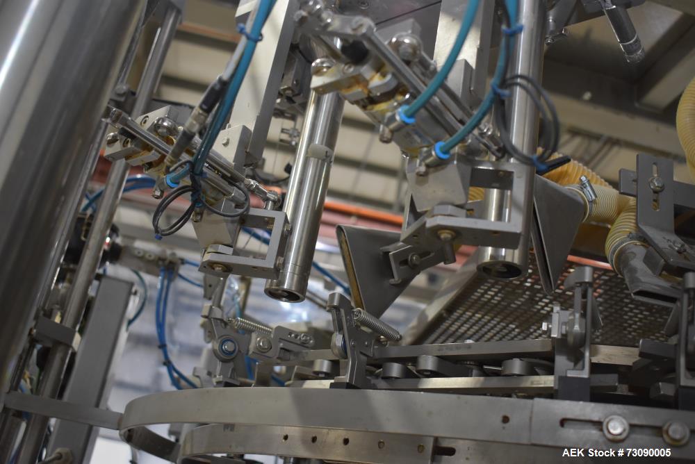 Used SN Machinery (Laudenberg) Model FBM22 Duplex Horizontal Form, Fill and Seal Pouch Machine with Zipper Attachment. Pouching Machine, capable of making stand-up pouches at speeds up to 200 pouches...