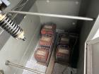 Used Bossar Form & Fill Horizontal Pouch Filler, Model B-1400/PH/D. Capable of speeds up to 110. Size range 50mm to 140mm wide x 50mm to 210mm height. Maximum fill volume 400cc. Setup for 4 sided sea...