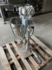 Used Bossar Form & Fill Horizontal Pouch Filler, Model B-1400/PH/D. Capable of speeds up to 110. Size range 50mm to 140mm wide x 50mm to 210mm height. Maximum fill volume 400cc. Setup for 4 sided sea...