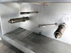 Used Bossar Form & Fill Horizontal Pouch Filler, Model B 1400 D. Capable of speeds up to 110. Size range 50mm to 140mm wide x 50mm to 210mm height. Maximum fill volume 400cc. Setup for 4 sided seal p...