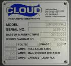 Used Cloud Packaging Systems Pouch Form Fill Seal, model ServOriginal High Speed Pouch Machine (sn 3289). Machine rated for speeds up to 2200 pouches per minute, set up on 2-1/2