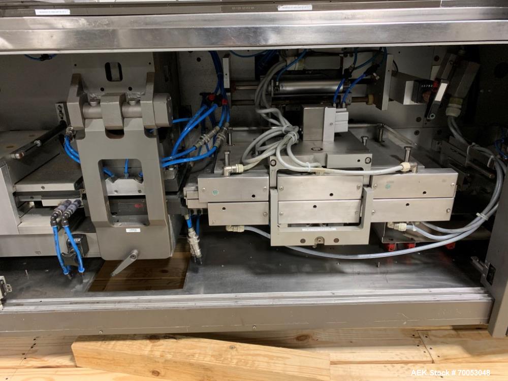 Used-Used Uhlmann thermoforming blister packaging machine, model UPS 1040, includes roll feed assembly, chiller, Gottscho pr...