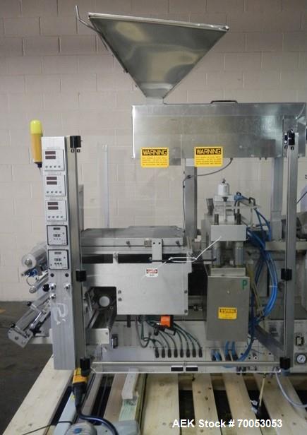 Used One (1) used Uhlmann thermoforming blister packaging machine, model UPS3, with Aylward feeder, Neslab chiller, full controls, reject station, serial# 189, built 1988.