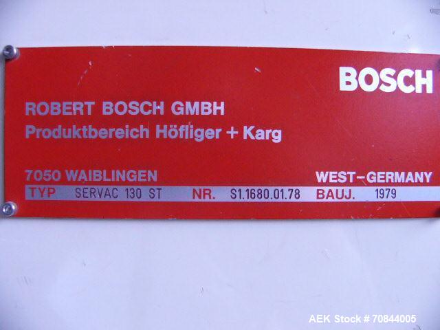 Used Bosch Servac 130 Blister Machine for tablets, dragees and capsules