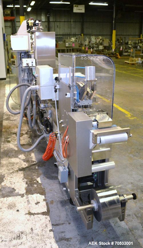 Used Klockner Medipak Model CP-2 EEL Blisterpack Machine. Capable of speeds from 20 to 60 cycles per minute. Max base film width: 150mm. Max film advance (draw off length): 150mm. Max froming depth: ...