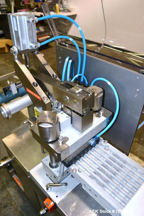 Used Klockner Medipak Model CP-2 EEL Blisterpack Machine. Capable of speeds from 20 to 60 cycles per minute. Max base film width: 150mm. Max film advance (draw off length): 150mm. Max froming depth: ...