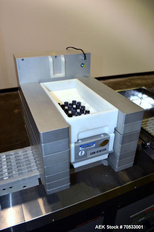Used Klockner Medipak Model CP-2 EEL Blisterpack Machine. Capable of speeds from 20 to 60 cycles per minute. Max base film width: 150mm. Max film advance (draw off length): 150mm. Max froming depth: ...