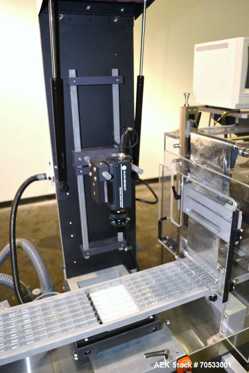 Used Klockner Medipak Model CP-2 EEL Blisterpack Machine. Capable of speeds from 20 to 60 cycles per minute. Max base film width: 150mm. Max film advance (draw off length): 150mm. Max froming depth: ...