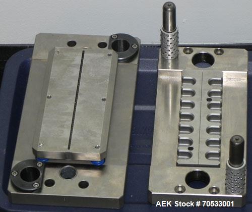 Used Klockner Medipak Model CP-2 EEL Blisterpack Machine. Capable of speeds from 20 to 60 cycles per minute. Max base film width: 150mm. Max film advance (draw off length): 150mm. Max froming depth: ...