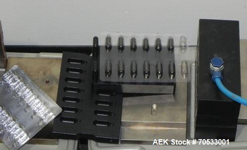 Used Klockner Medipak Model CP-2 EEL Blisterpack Machine. Capable of speeds from 20 to 60 cycles per minute. Max base film width: 150mm. Max film advance (draw off length): 150mm. Max froming depth: ...