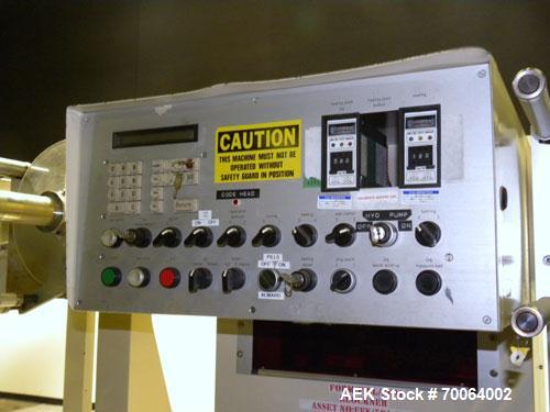 Used Klockner Form & Fill Automatic Thermo Capsule / Blister Packaging Machine, Model CP11. Capable of speeds up to 60 strokes or 500 blisters per minute depending on application. Maximum film foil w...