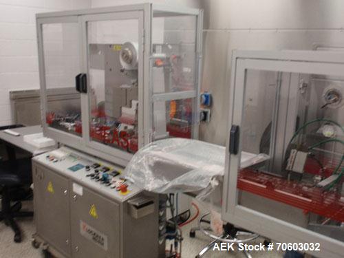 Used Klockner Thermoforming Blister Machine, Model PENTAPACK MEDIPACK, Type EAS. Curretly set for 10X1 card format, with foil dispenser, Julabo process chiller, 220 volt, new 1998.
