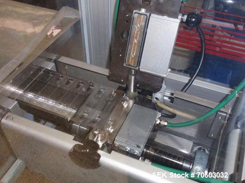 Used Klockner Thermoforming Blister Machine, Model PENTAPACK MEDIPACK, Type EAS. Curretly set for 10X1 card format, with foil dispenser, Julabo process chiller, 220 volt, new 1998.