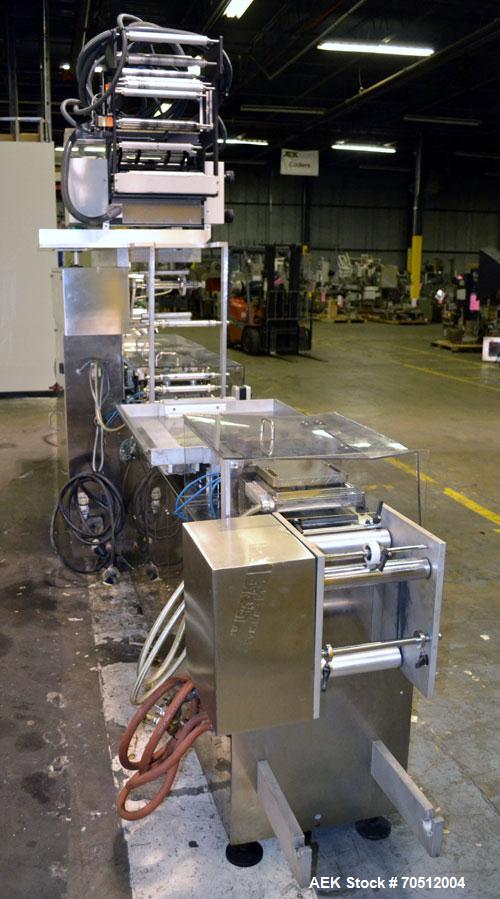 Used MAC III Model Super 2000 Blister Pack Machine. Machine is capable of up to 50 cycles per minute. Has maximum web dimensions of 8.67" or 220 mm wide with a 20" maximum diameter roll (2.75" to 3" ...