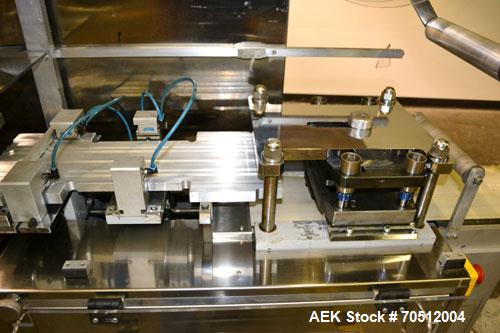Used MAC III Model Super 2000 Blister Pack Machine. Machine is capable of up to 50 cycles per minute. Has maximum web dimensions of 8.67" or 220 mm wide with a 20" maximum diameter roll (2.75" to 3" ...