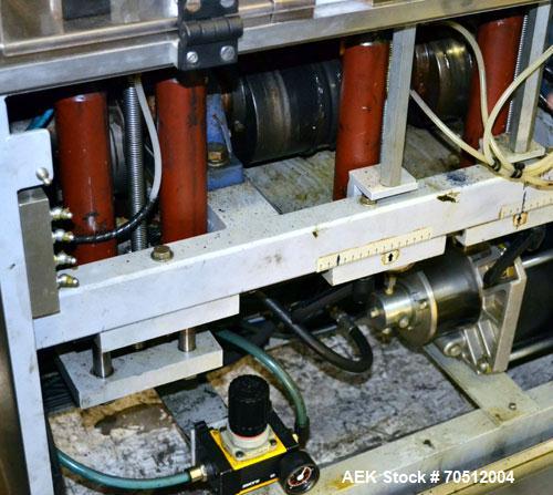 Used MAC III Model Super 2000 Blister Pack Machine. Machine is capable of up to 50 cycles per minute. Has maximum web dimensions of 8.67" or 220 mm wide with a 20" maximum diameter roll (2.75" to 3" ...