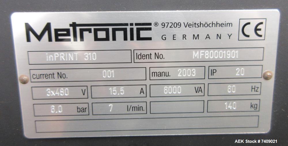 Used- Metronic inPRINT 310 UV Printer