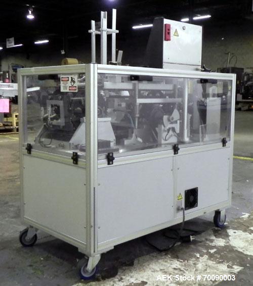 Used Gemel Mr. Deblister Product Recovery System capable of speeds up to 4800 cards per hour. Has a card size range (with proper tooling): 30mm to 120mm x 50mm to 145mm. Requires minimal floor space ...