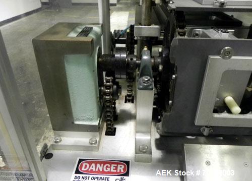 Used Gemel Mr. Deblister Product Recovery System capable of speeds up to 4800 cards per hour. Has a card size range (with proper tooling): 30mm to 120mm x 50mm to 145mm. Requires minimal floor space ...