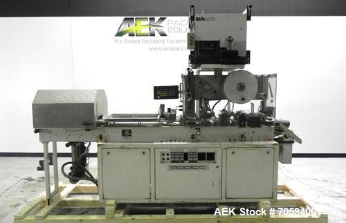 Used Noack Model DPN 760 Blisterpack Thermoformer Machine.Capable of speeds up to 60 cycles per minute. Maximum foil width 165 mm, indexing length 123 mm, forming area 150 mm x 120 mm, forming depth ...