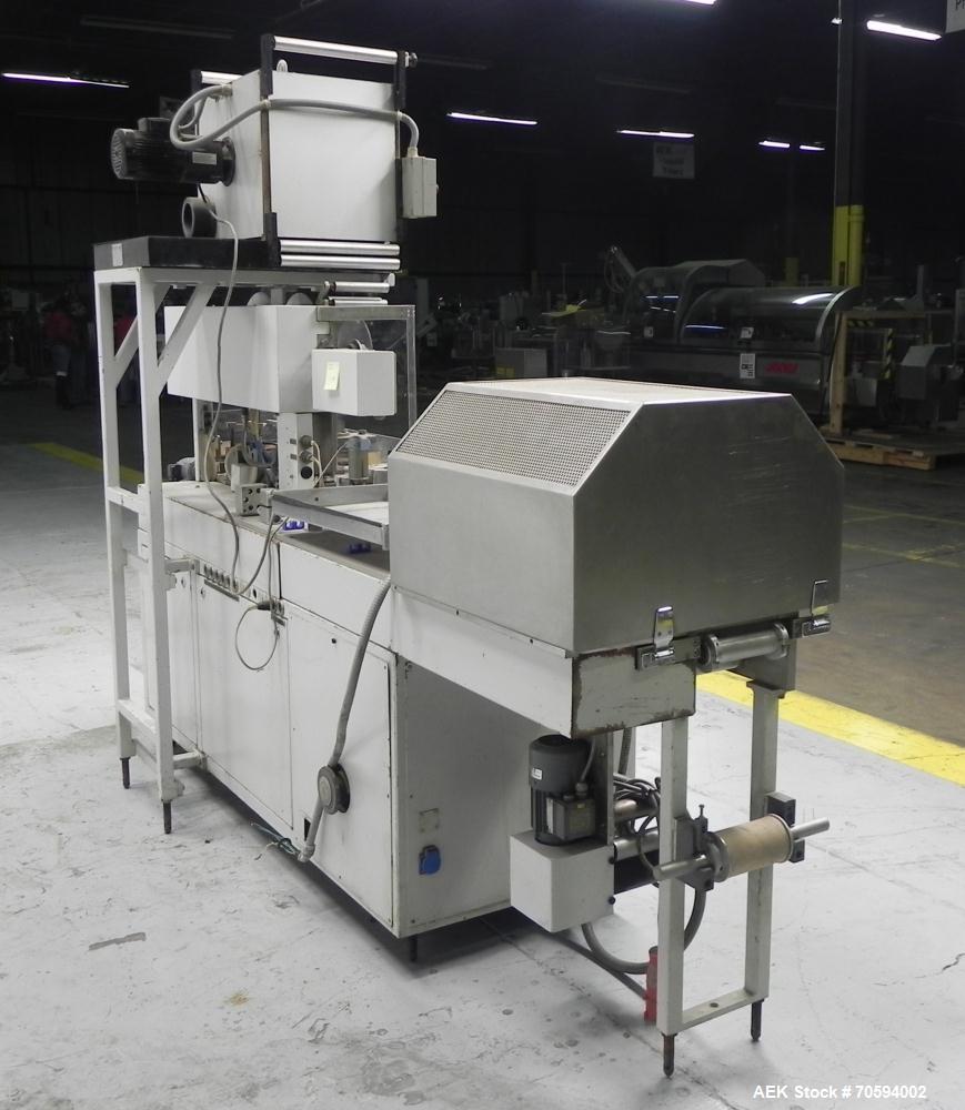 Used Noack Model DPN 760 Blisterpack Thermoformer Machine. Capable of speeds up to 60 cycles per minute. Maximum foil width 165 mm, indexing length 123 mm, forming area 150 mm x 120 mm, forming depth...
