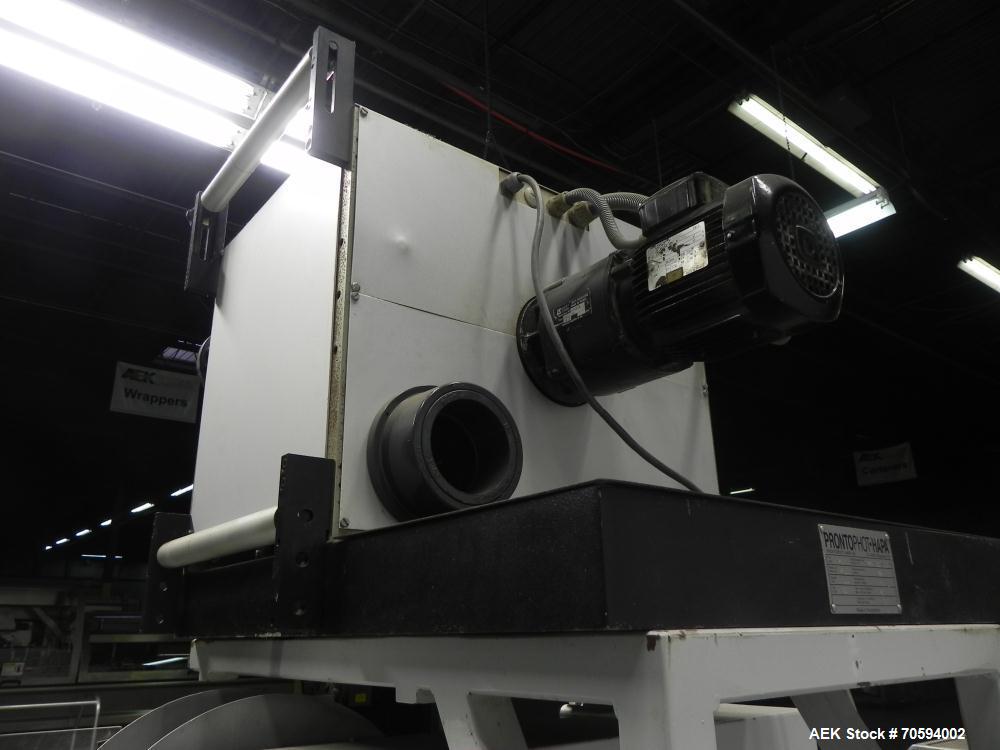 Used Noack Model DPN 760 Blisterpack Thermoformer Machine. Capable of speeds up to 60 cycles per minute. Maximum foil width 165 mm, indexing length 123 mm, forming area 150 mm x 120 mm, forming depth...