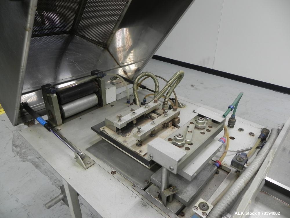 Used Noack Model DPN 760 Blisterpack Thermoformer Machine. Capable of speeds up to 60 cycles per minute. Maximum foil width 165 mm, indexing length 123 mm, forming area 150 mm x 120 mm, forming depth...