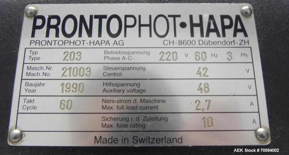 Used Noack Model DPN 760 Blisterpack Thermoformer Machine. Capable of speeds up to 60 cycles per minute. Maximum foil width 165 mm, indexing length 123 mm, forming area 150 mm x 120 mm, forming depth...