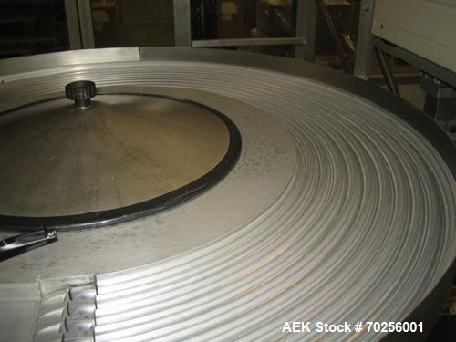 Used PamPac BP602 Blister Packaging Machine, stainless steel, 45 cycles per minute, format 6.38" x 0.4" x 0.12" (162 x 10 x 3 mm), with precutting, cutting sizes 2.95" x 2.52" (75 x 64 mm) and 2.52" ...