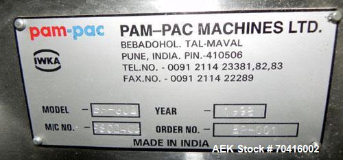 Used PamPac Model BP-602 Blister Packaging Machine