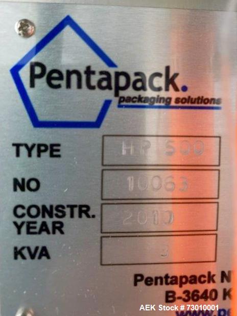 Usado- Pentapack Hospital Blister Line / Unit Dose Packaging Machine, modelo HP500. Capacidad de 10-50 ciclos/minuto. 86mm d...