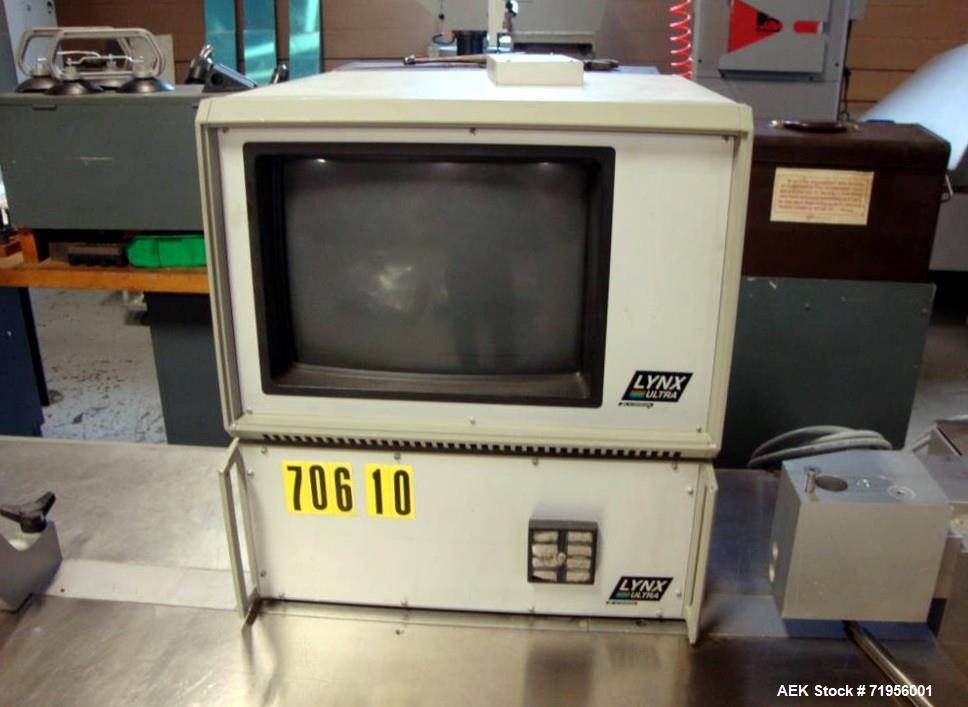 Used Romaco High Performance Platen Sealing Machine; Model NOACK 623-L. Forming Cycles = 60-80. Cutting Cycles 80. Max forming area 220 wide x 160 mm advance. Max forming depth 25mm. Max foil width =...