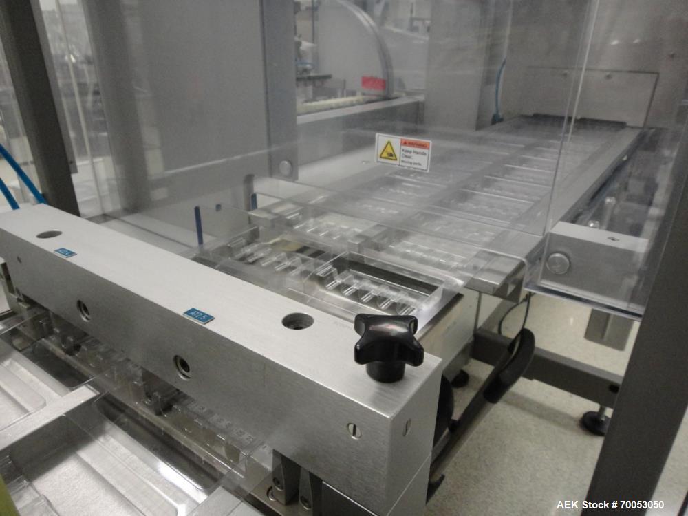 Used-Used Uhlmann thermoforming blister packaging line consisting of: - Uhlmann UPS4 ETX blister machine, with dual pick-and...