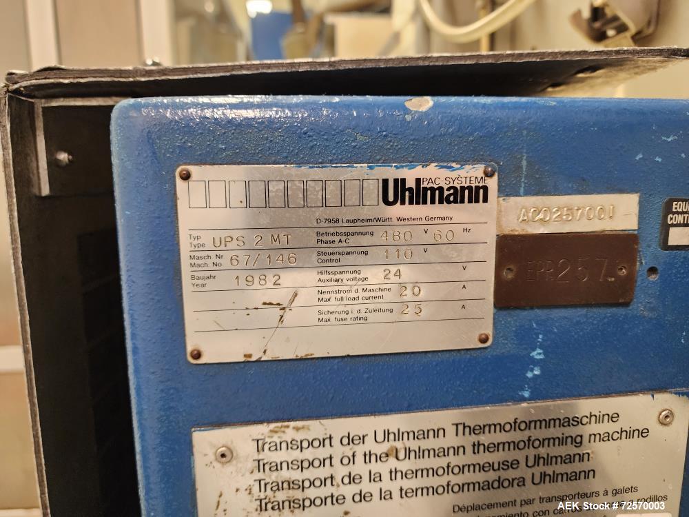Used Uhlmann UPS2-MT Horizontal Blister Pack Thermoformer