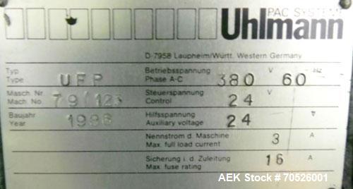 Used Uhlmann Model UPS4-ET Blister Machine