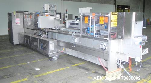 Used Uhlmann Model UPS4MT Blisterpacking Machine. Capable of speeds from 15 to 50 cycles per minute or 600 blister packs per minute. Maximum format size: 272mm x 284mm max format. Max depth of fill: ...
