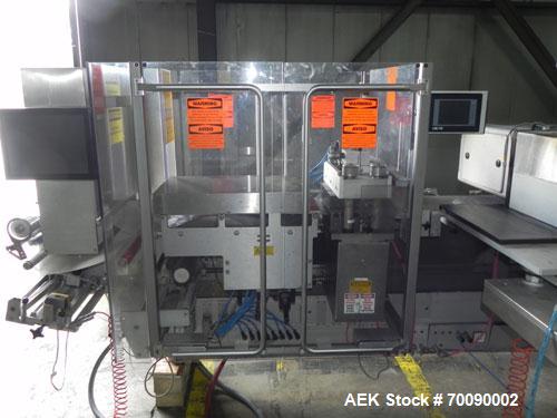 Used Uhlmann Model UPS4MT Blisterpacking Machine. Capable of speeds from 15 to 50 cycles per minute or 600 blister packs per minute. Maximum format size: 272mm x 284mm max format. Max depth of fill: ...