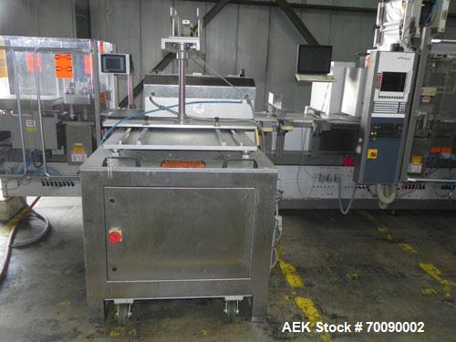 Used Uhlmann Model UPS4MT Blisterpacking Machine. Capable of speeds from 15 to 50 cycles per minute or 600 blister packs per minute. Maximum format size: 272mm x 284mm max format. Max depth of fill: ...