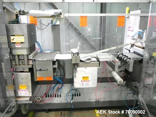 Used Uhlmann Model UPS4MT Blisterpacking Machine. Capable of speeds from 15 to 50 cycles per minute or 600 blister packs per minute. Maximum format size: 272mm x 284mm max format. Max depth of fill: ...