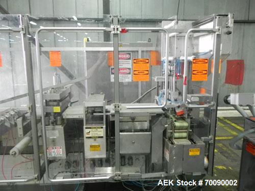 Used Uhlmann Model UPS4MT Blisterpacking Machine. Capable of speeds from 15 to 50 cycles per minute or 600 blister packs per minute. Maximum format size: 272mm x 284mm max format. Max depth of fill: ...