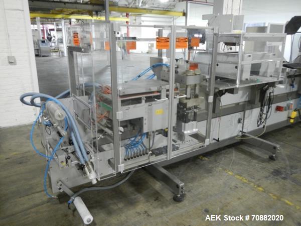 Used Uhlmann UPS4 Blisterpack Thermoformer Machine. Capable of speeds from 15 to 50 cycles per minute or 600 blister packs per minute. Maximum format size: 272mm x 284mm max format. Max depth of fill...