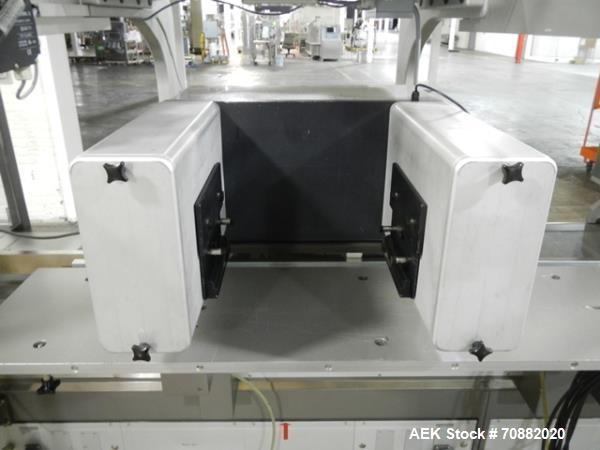 Used Uhlmann UPS4 Blisterpack Thermoformer Machine. Capable of speeds from 15 to 50 cycles per minute or 600 blister packs per minute. Maximum format size: 272mm x 284mm max format. Max depth of fill...