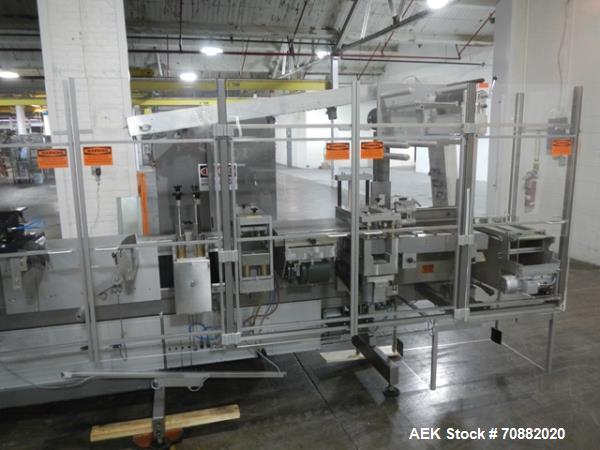 Used Uhlmann UPS4 Blisterpack Thermoformer Machine. Capable of speeds from 15 to 50 cycles per minute or 600 blister packs per minute. Maximum format size: 272mm x 284mm max format. Max depth of fill...