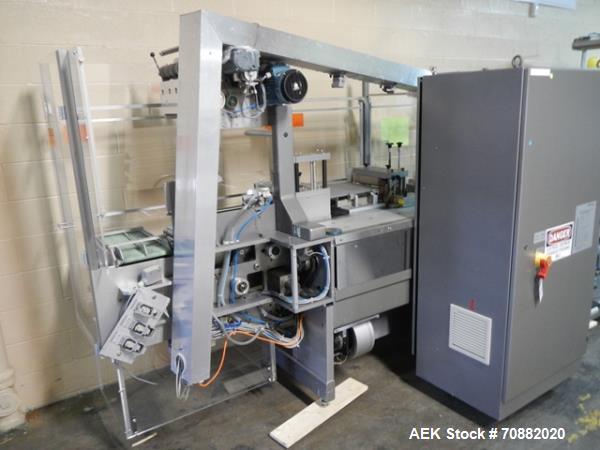 Used Uhlmann UPS4 Blisterpack Thermoformer Machine. Capable of speeds from 15 to 50 cycles per minute or 600 blister packs per minute. Maximum format size: 272mm x 284mm max format. Max depth of fill...