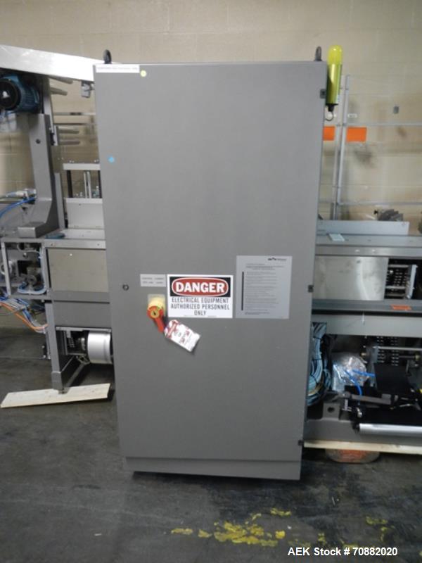 Used Uhlmann UPS4 Blisterpack Thermoformer Machine. Capable of speeds from 15 to 50 cycles per minute or 600 blister packs per minute. Maximum format size: 272mm x 284mm max format. Max depth of fill...