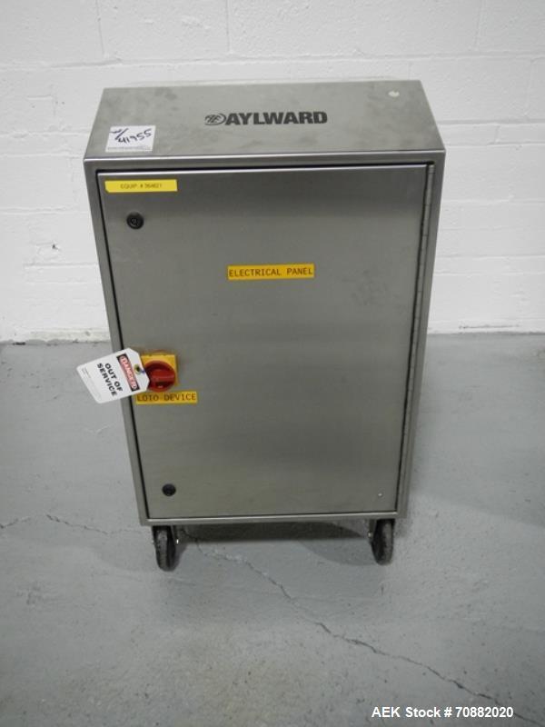 Used Uhlmann UPS4 Blisterpack Thermoformer Machine. Capable of speeds from 15 to 50 cycles per minute or 600 blister packs per minute. Maximum format size: 272mm x 284mm max format. Max depth of fill...